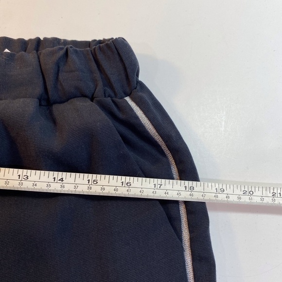 Zara Z 1975 Denim Pull On Black Silver Jogger Pants Women Small - Picture 8 of 10